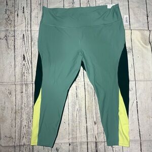 High-Waisted PowerSoft Color-Block Compression Leggings